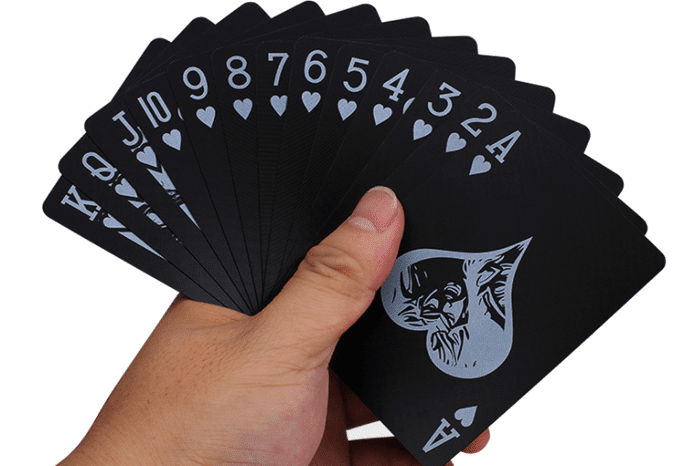 Black Plastic PVC Playing Card Board Game Piece Board Game Card