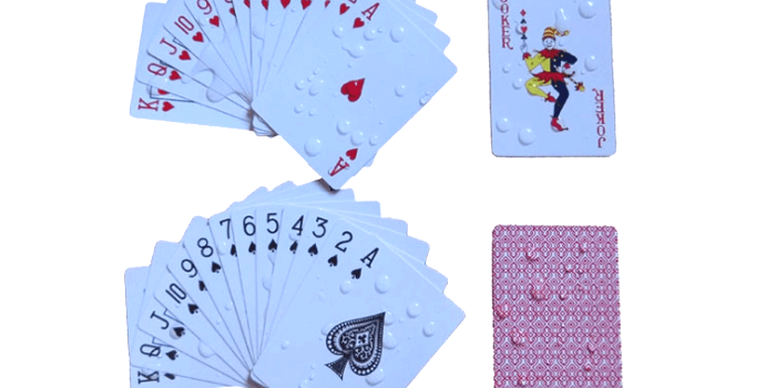 White Plastic PVC Playing Card poker card game