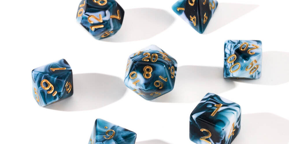 polyhedral custom dice set 7pcs