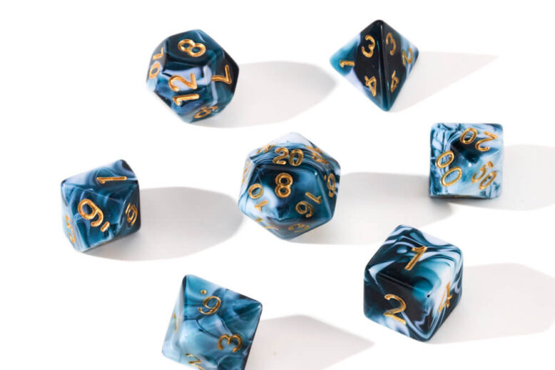 polyhedral custom dice set 7pcs