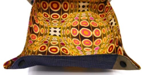 Brown Dice Cube Tray Common Game Material Fabric