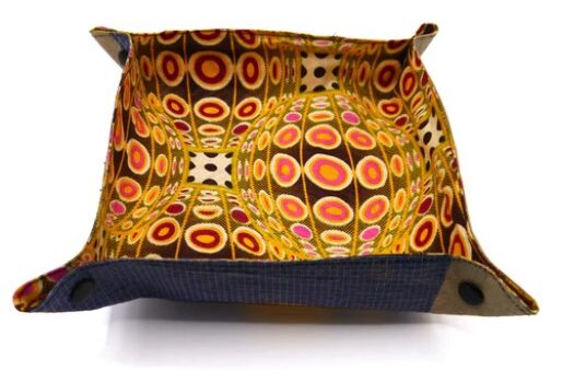 Brown Dice Cube Tray Common Game Material Fabric