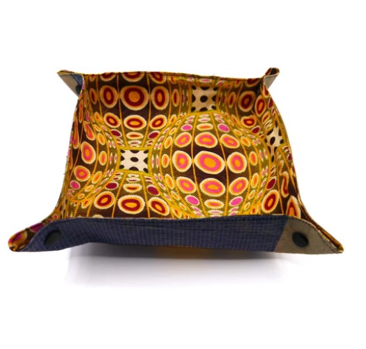 Brown Dice Cube Tray Common Game Material Fabric